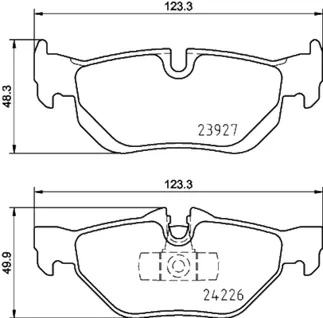 Hella Pagid Rear Disc Brake Pad Set - 34212288892
